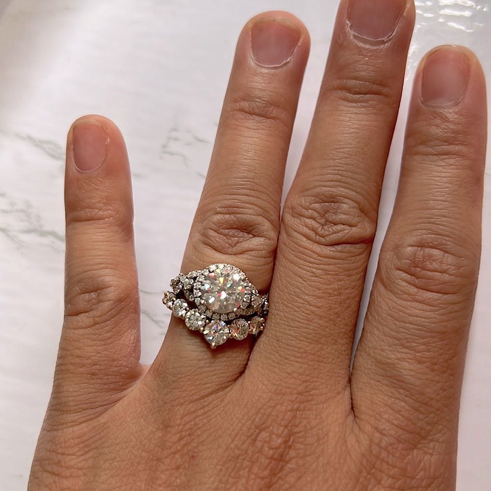 Special custom made bridal wedding ring band only  in 2ct tw